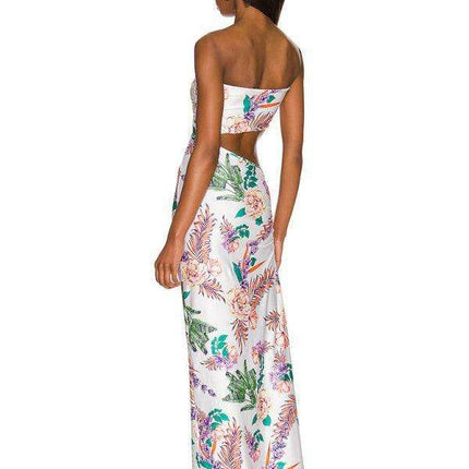 Chic Hollow Back Bohemian Maxi Dress with Elegant Hip Coverage
