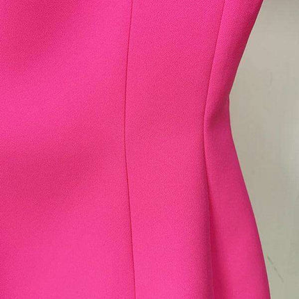 Elegant Bow-Detail Backless V-neck Dress with Short Sleeves