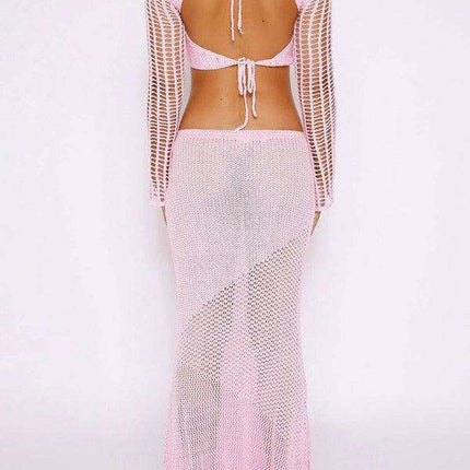 Bohemian Elegance Maxi Skirt Outfit with Adjustable Tie