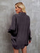 Vibrant Women's Casual Loose Fit Solid Color Long Sleeve Blouse