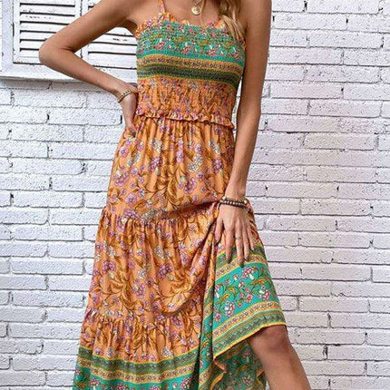 Bohemian Chic Floral Sundress - Essential Spring-Summer Fashion for Women