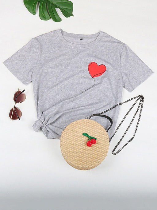 Heartfelt Romance Women's Short Sleeve T-Shirt - Perfect for Valentine's Day