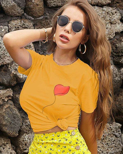 Romantic Hearts Women's Short Sleeve Tee - Stylish Valentine's Celebration Top