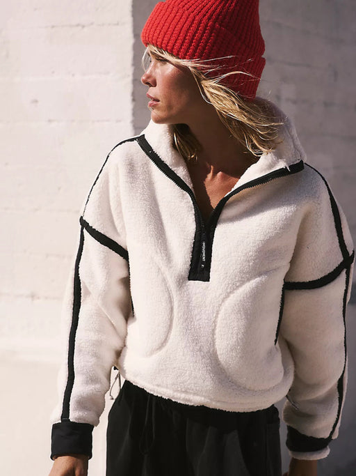 Cozy High-Neck Knit Pullover with a Sophisticated Touch