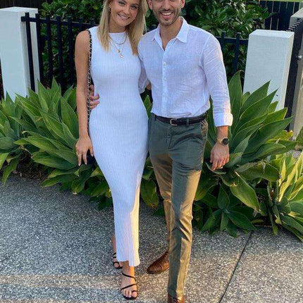 Chic Sleeveless Knit Maxi Dress for Women