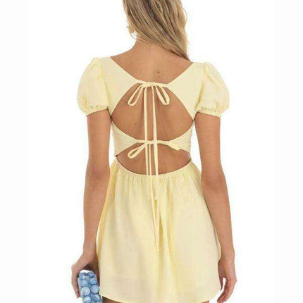 Elegant French Bohemian Sleeveless Suspender Dress - Trendy Women's Fashion
