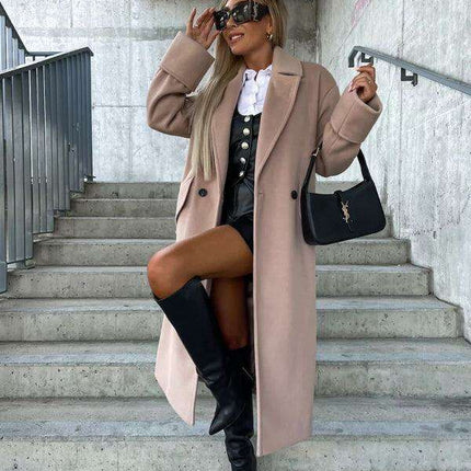 Vibrant Double-Breasted Wool Jacket - Elevate Your Autumn/Winter Wardrobe