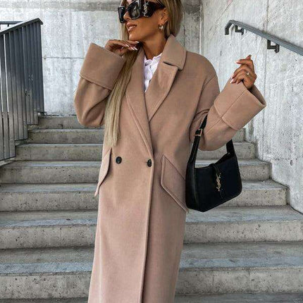 Vibrant Double-Breasted Wool Jacket - Elevate Your Autumn/Winter Wardrobe