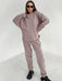 Elegant Knit Lounge Set with Splice Detail for Autumn-Winter Charm