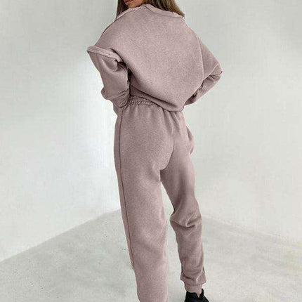 Stylish Spliced Knit Lounge Set for Ultimate Autumn-Winter Comfort