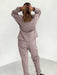 Elegant Knit Lounge Set with Splice Detail for Autumn-Winter Charm