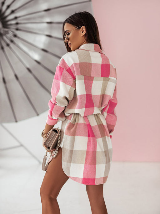 Vibrant Checkered Wool Blend Jacket for Stylish Autumn Looks