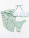 Boho Chic Textured Lace-Up Bikini Set with Three-Piece Design
