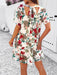 Floral Fantasy Short-Sleeve Dress for Effortless Elegance