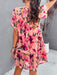 Floral Charm Short-Sleeve Dress for a Chic Escape