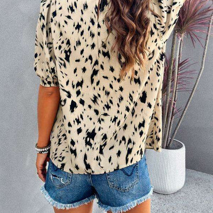 Vibrant Floral Print Summer Pullover Top for Women
