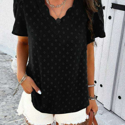 Elegant V-Neck Ruffle Sleeve Blouse - Essential for Every Modern Woman's Closet