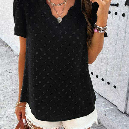 Elegant V-Neck Ruffle Sleeve Blouse - Essential for Every Modern Woman's Closet