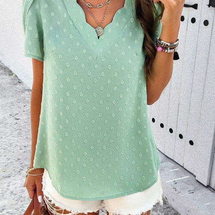 Elegant V-Neck Ruffle Sleeve Blouse - Essential for Every Modern Woman's Closet