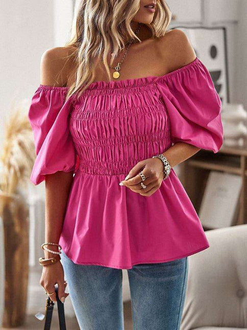Chic Women's Square Neck Top with Waist Detail - Stylish Spring and Summer Essential