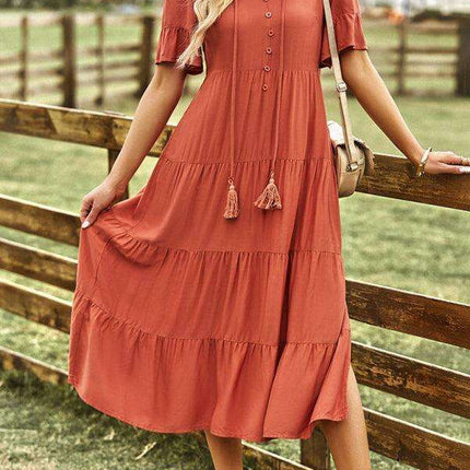 Elegant V-Neck Maxi Skirt - A Perfect Fusion of Style and Comfort for Today's Woman