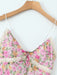 Bohemian Lace Floral V-Neck Suspender Dress - Women's Style