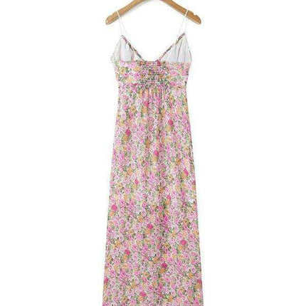 Bohemian Elegance Lace Floral V-Neck Dress - Timeless Women's Fashion