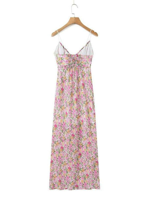 Bohemian Elegance Lace Floral V-Neck Dress - Timeless Women's Fashion