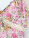 Bohemian Elegance Lace Floral V-Neck Dress - Timeless Women's Fashion
