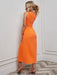 Elegance Defined: Vibrant High-Waisted Slit Skirt in Solid Color for Women