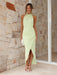 Chic Halter Neck Dress for Women - Elegant Sleeveless Style