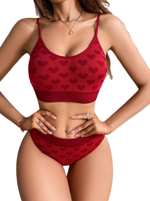 Valentine's Day Red Love Affair Lingerie Set - Stylish Intimates for a Romantic Occasion