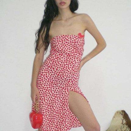 Elegant Off-Shoulder Floral Dress with Charming Bow Detail - Women's Fashion Statement