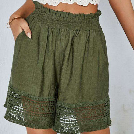Bohemian Elegance Lace Patchwork Summer Shorts - Must-Have Women's Attire