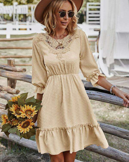 Chic Lace-Embellished Slim Fit Bodycon Dress for Women