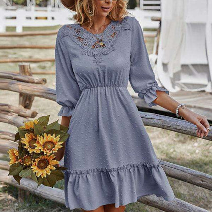 Chic Lace-Embellished Slim Fit Bodycon Dress for Women