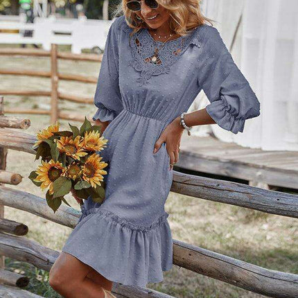 Chic Lace-Embellished Slim Fit Bodycon Dress for Women