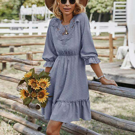 Chic Lace-Embellished Slim Fit Bodycon Dress for Women