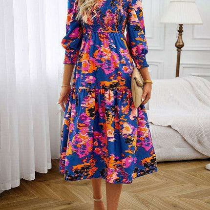 Elegant Floral-Patterned Work Dress for Women