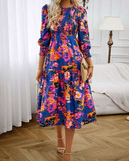 Elegant Floral-Patterned Work Dress for Women