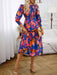 Chic Blossom Patterned Polyester Dress for Women's Professional Attire