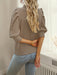 Elegant Solid Color Puff Sleeve Top for Fashionable Ladies