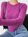 Luxe Women's Knit Sweater with Curved Hem for Chic Winter Style
