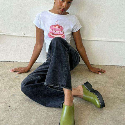 Fruity Vibes Y2K Women's Short Sleeve Graphic T-Shirt