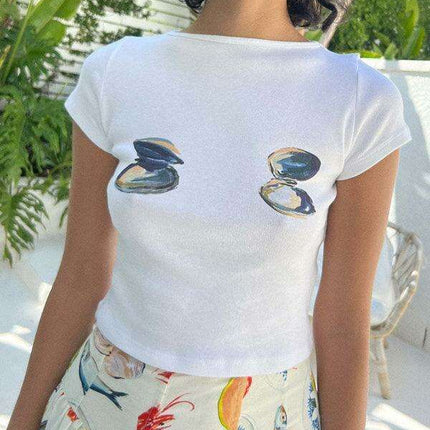 Fruity Vibes Y2K Women's Short Sleeve Graphic T-Shirt