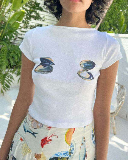 Fruity Vibes Y2K Women's Short Sleeve Graphic T-Shirt