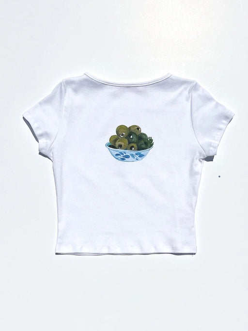 Fruit Print Y2K Women's Graphic Short Sleeve T-shirt