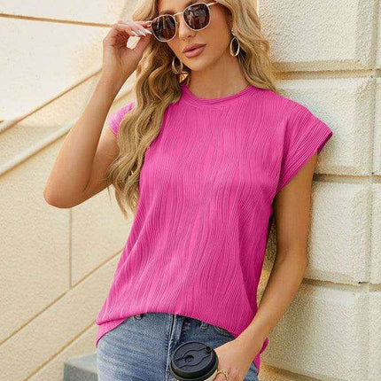 Effortless Elegance: Women's Relaxed Fit Round Neck Tee for Casual Chic