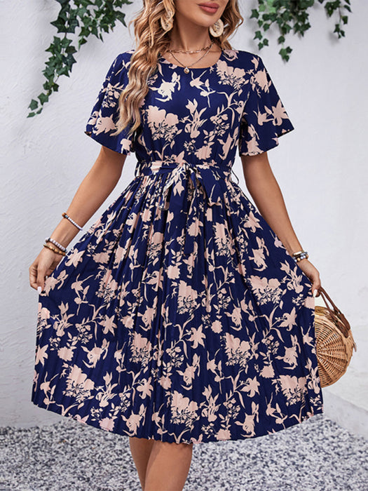 Elegant Floral Print Dress - Stylish Spring-Summer Attire