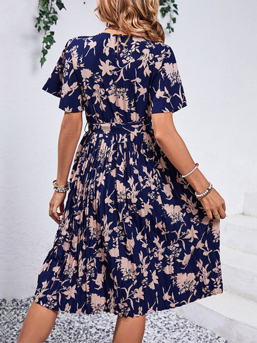 Elegant Floral Print Dress - Stylish Spring-Summer Attire
